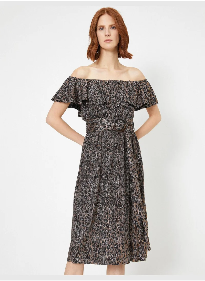 KOTON Leopard Detailed Dress