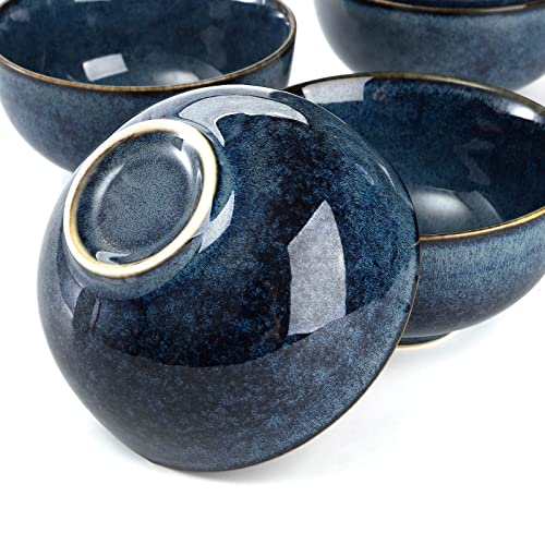 ZOOFOX Set of 8 Small Bowls, 10 Ounce Ceramic Bowls for Side Dishes, Reactive Glazed Serving Bowls for Rice, Cereal, Ice Cream, Condiments, Snacks - Image 3
