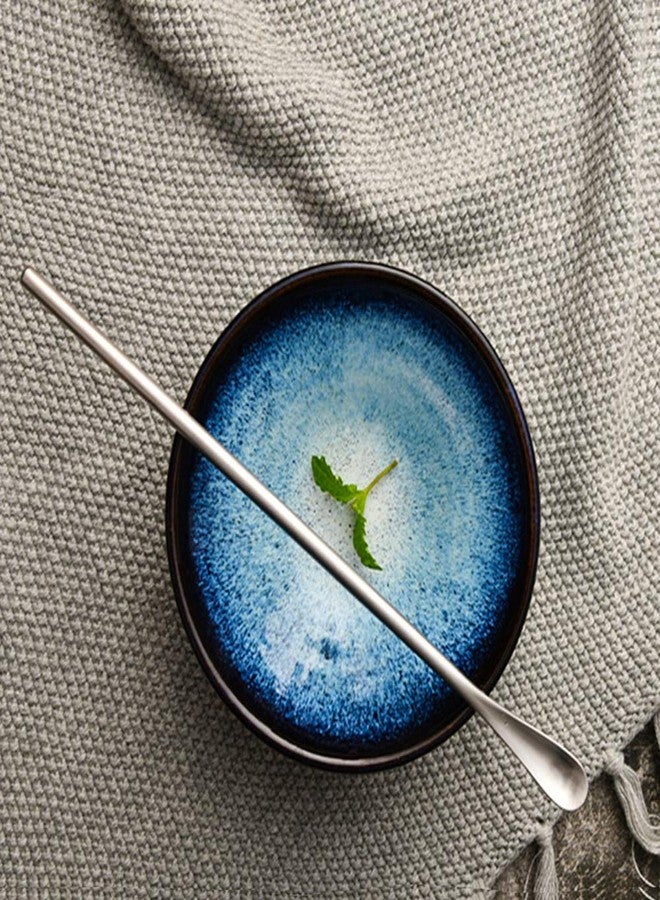 DELOVE- Delove Stainless Steel Coffee Stirring Spoon Beverage Cocktail Stirrers Stir Cocktail Drink Mixing Swizzle Stick- Tiny Salt Condiment Spoon - Reusable - Set of 4 (7.6-Inch) - Image 4