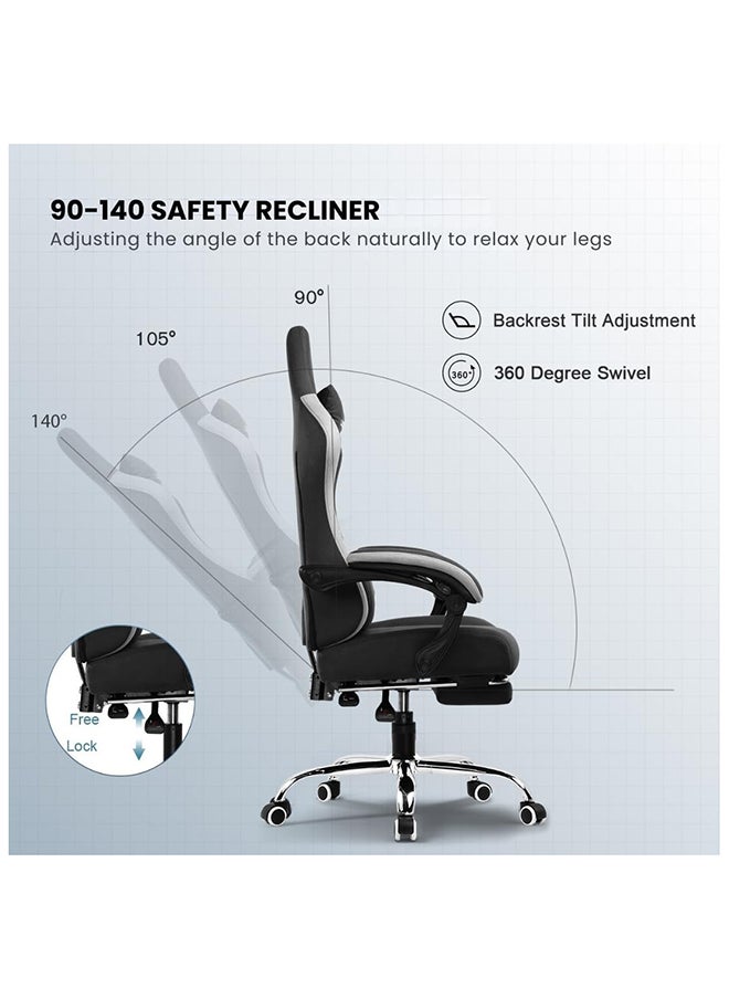 GTPLAYER GTPLAYER Gaming Chair Breathable Fabric Office Chair with Pocket Spring Cushion and Linkage Armrests, High Back Ergonomic Computer Chair with Lumbar Support and Footrest (Black Fabric)  - Image 5