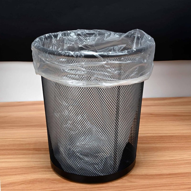 FIS Wire Mesh Waste Basket - Durable Round Metal Mesh Bin, 190x230x270mm, Classic Black for Office, Home & School Use - Image 5