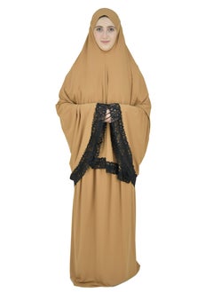DAMAS COLLECTION Two Piece Islamic prayer dress women with Lace - Prayer Clothes for Women - Prayer Abaya For women - Jilbab 2 piece, Umrah essentials for women - Prayer set  - Image 5