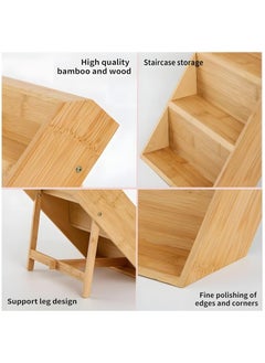 Anmi 3-tier Bamboo Spice Rack, Kitchen Spice Racks Free Standing for Cabinet Drawers and Countertop  - Image 3