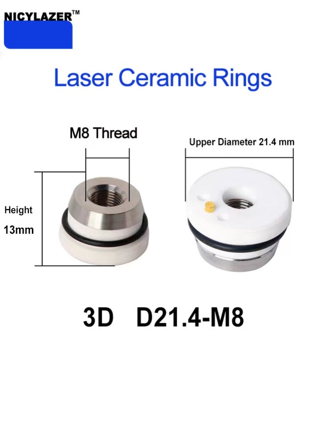 D21.4-M8 3D Ceramic Ring – Cutting Head Protection Ring with High Wear Resistance & Structural Stability, Effectively Reduces Carbon Buildup.
