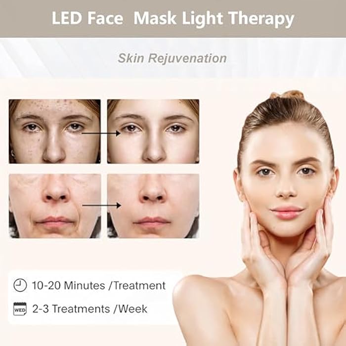 Fxtiaa Led-Face-Tool，LED Light Therapy Facial Mask，7 in 1 Beauty Equipment for Skin Care at Home - Image 3