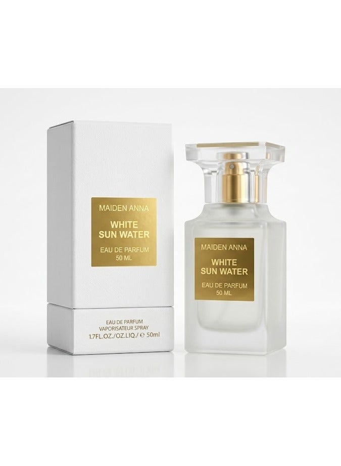 Maiden Anna White Sun Water Women’s Perfume – 50ml Eau de Perfume | Bold & Elegant Long Lasting Fresh Aquatic Floral Fragrance for Women | Premium Daily Wear Scent - Image 1