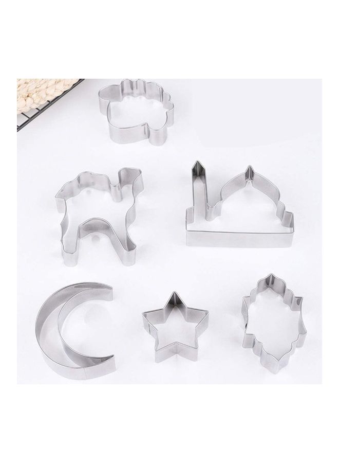 NIBEMINENT 7-Piece Cookie Mold Silver - Image 4