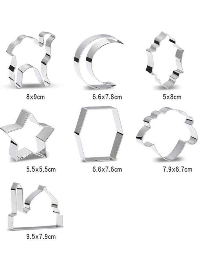 NIBEMINENT 7-Piece Cookie Mold Silver - Image 3