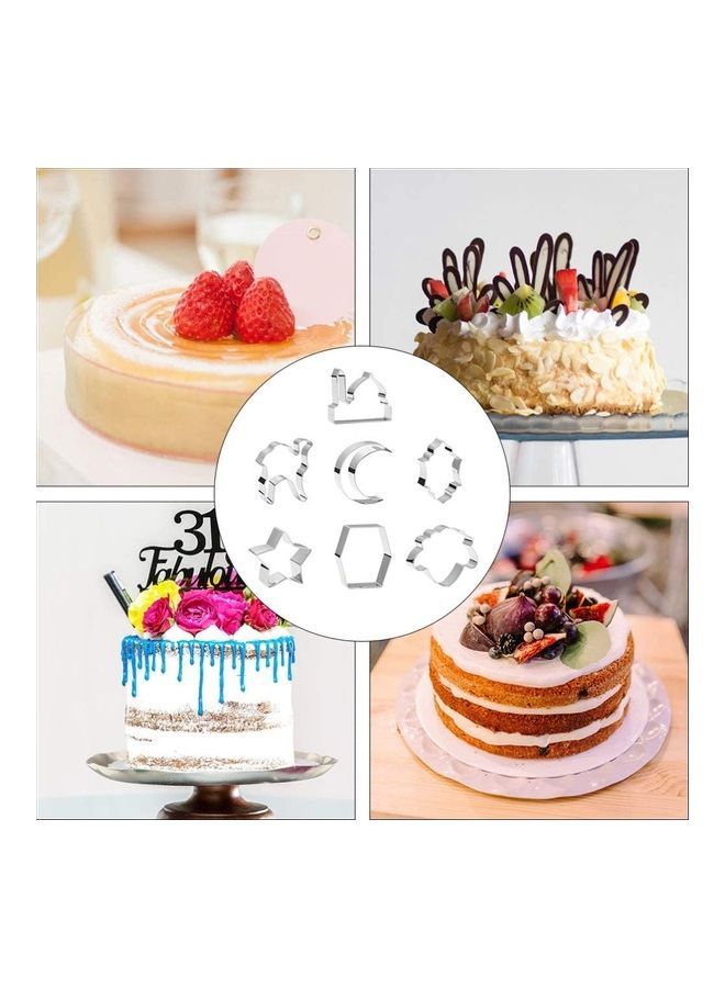 NIBEMINENT 7-Piece Cookie Mold Silver - Image 5