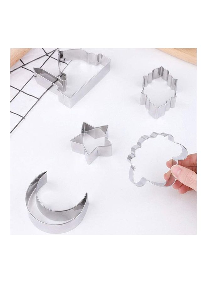 NIBEMINENT 7-Piece Cookie Mold Silver - Image 2