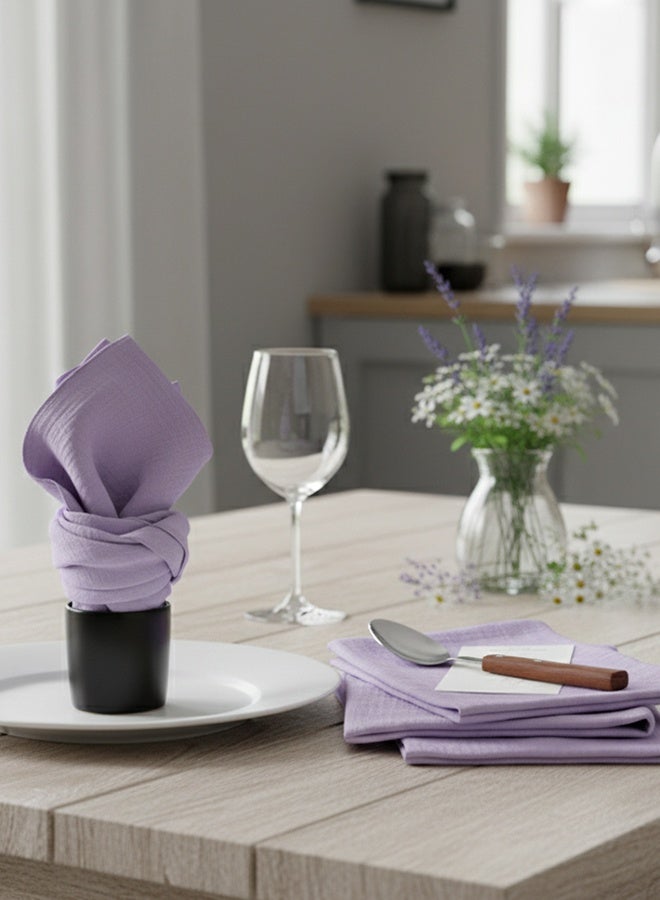 4-قطعة القماش المناديل ، الشاش منديل خمر بوهو القماش القطني منديل للحزب ، الزفاف ، استقبال ، الزفاف دش الجدول الزينة ، 42 س 42 سنتيمتر - Image 3