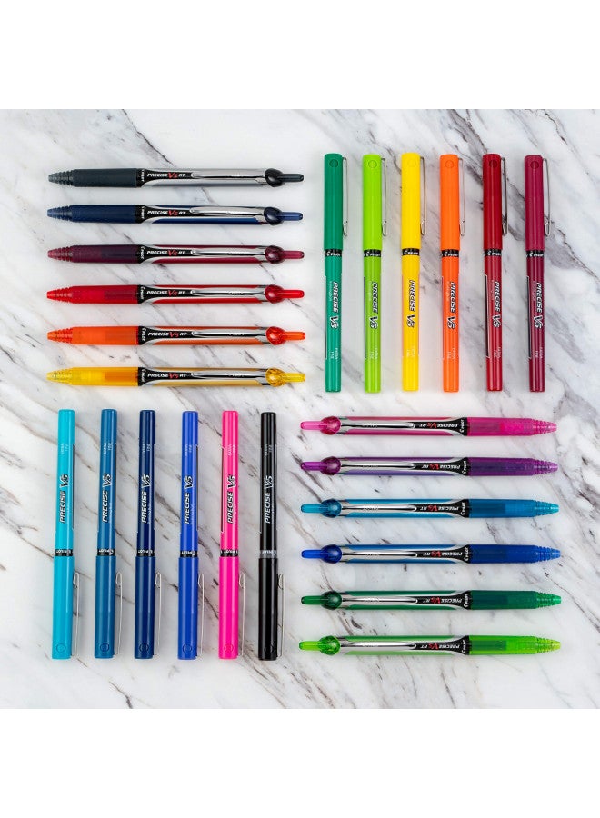 PILOT Precise V5 RT Refillable & Retractable Liquid Ink Rolling Ball Pens, Extra Fine Point (0.5mm) Black Ink, 2-Pack (26050) - Image 5