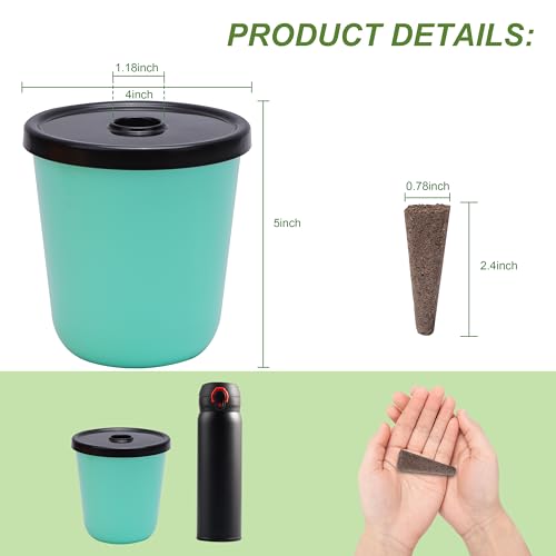 Kiicii Kratky Method Hydroponic Planter Kit, 8 Hydroponic Planter Plus 24 Growing Sponges for Herbs, Hydroponic Mini Buckets for Windowsill Herb Garden, Hydroponic Growing System for Vegetables - Image 5