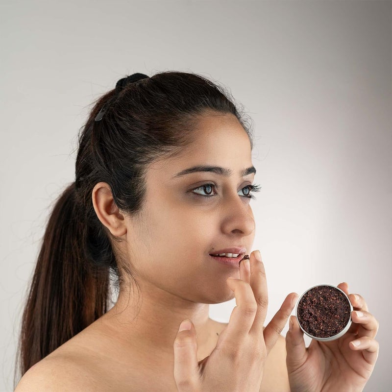 Nat Habit مقشر شفاه نات هابيت برائحة البرتقال المنعشة وقناع شفاه مورا لتفتيح الشفاه والتصبغات وتغير اللون والشفاه الداكنة للعناية بالشفاه مع فيتامين C خالي من المواد الكيميائية والمواد الحافظة عبوة 1 12 جرام - Image 4
