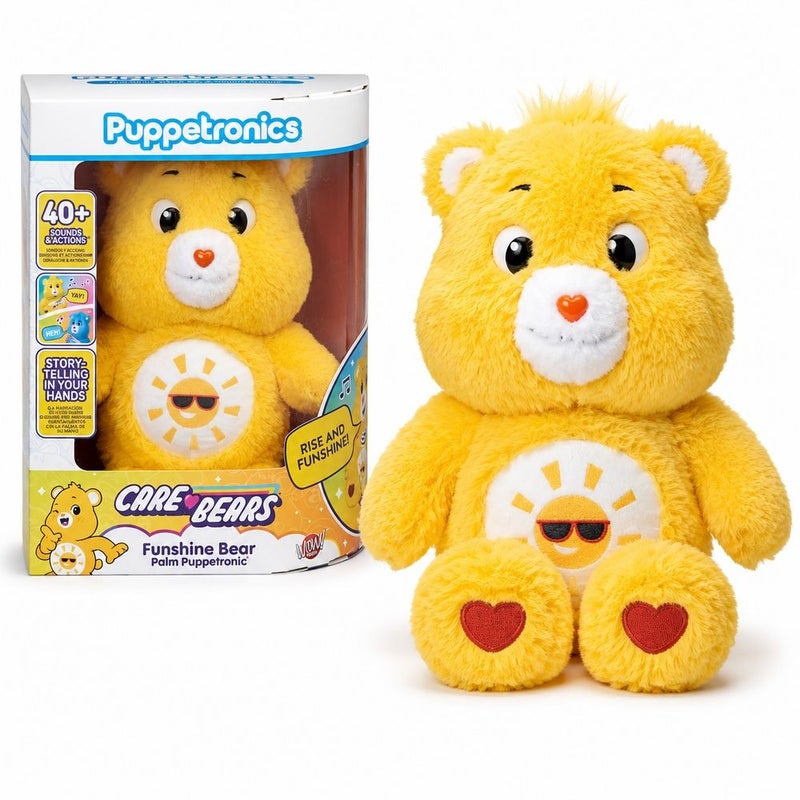 Wow! Stuff - Care Bears Funshine Bear Palm Puppetronic Interactive Toy with 40 Plus Sounds - CB-1002 - Image 1