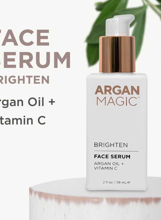 ARGAN MAGIC Brighten Face Serum with Vitamin C & Argan Oil - Hydrating & Brightening Formula | Reduce Dark Spots, Fine Lines, & Wrinkles (2 oz) - Image 3
