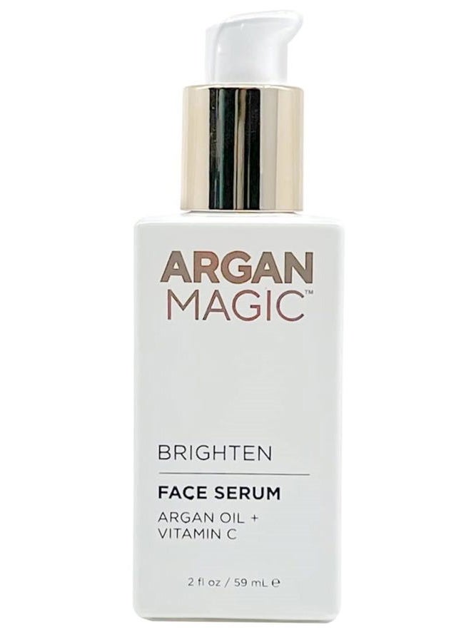 ARGAN MAGIC Brighten Face Serum with Vitamin C & Argan Oil - Hydrating & Brightening Formula | Reduce Dark Spots, Fine Lines, & Wrinkles (2 oz) - Image 1