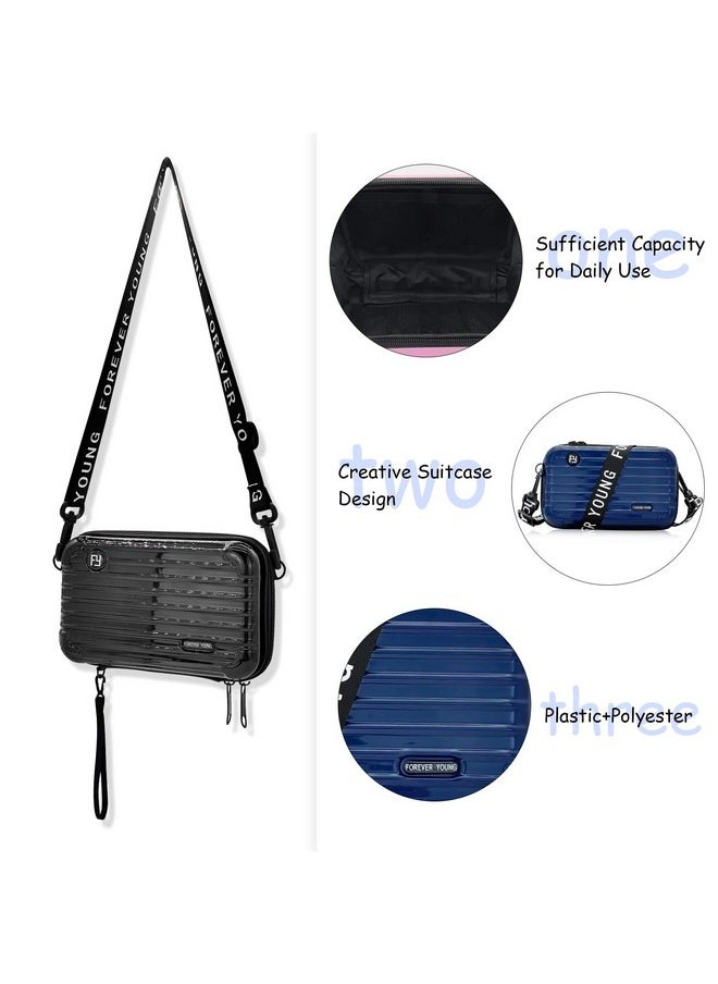 WisePoint - Small Crossbody Bag Plastic Small Shoulder Bag Mini Crossbody Bag Personalized Crossbody Bags For Women And Men (Black) - Image 1