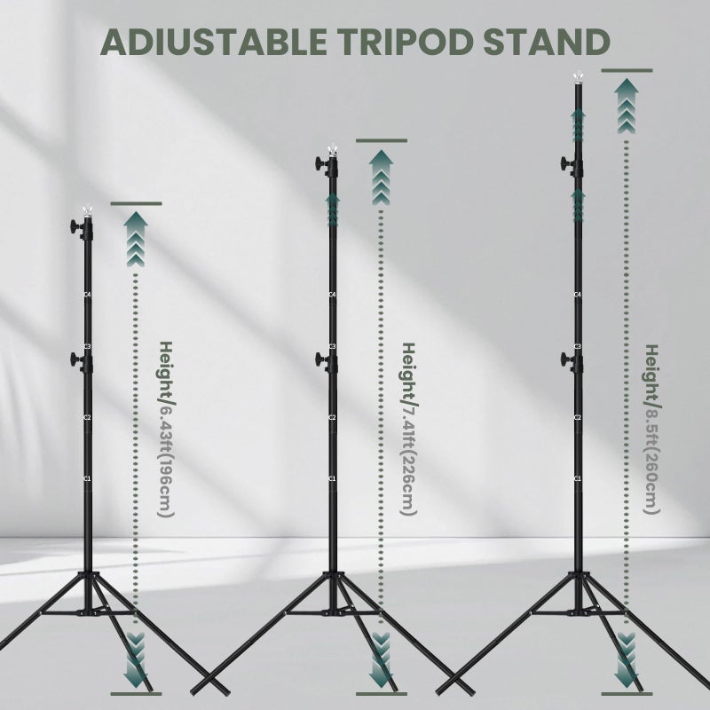 Maxztill 8.5x10 ft Backdrop Stand, Adjustable Back Drop Banner Stand, Photography Photo Studio Background Stand Support Kit for Parties Wedding Decoration with Carrying Bag - Image 4