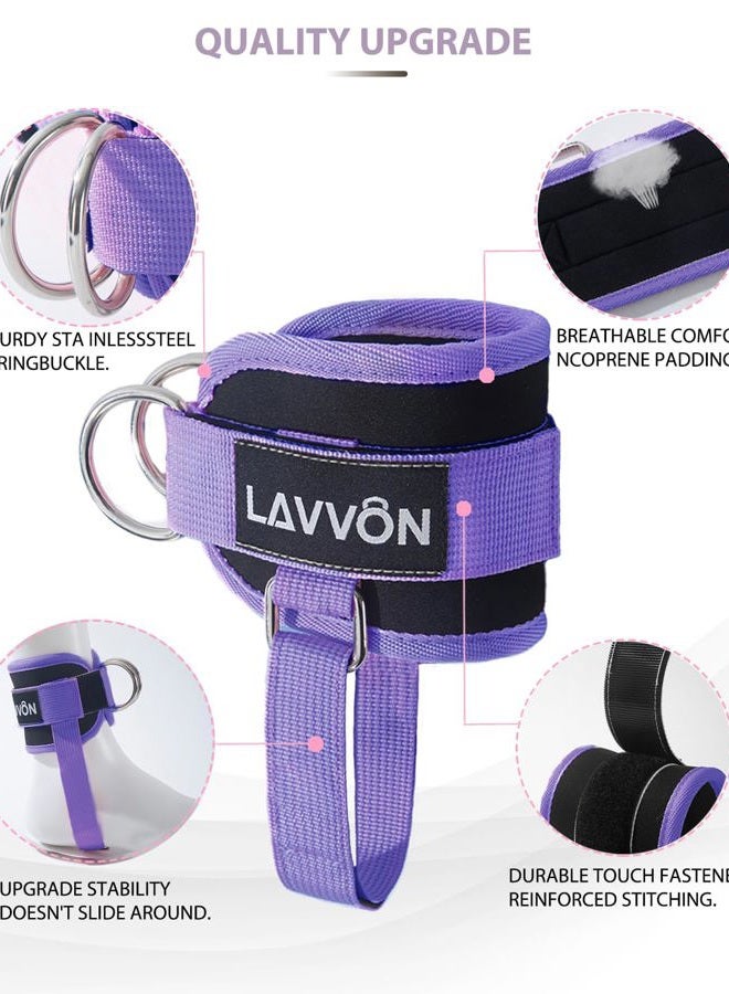 LAVVON 7Pcs-Barbell Pad Set for Hip Thrust - Squat Pad, Bench Press Workout Foam Weight Lifting Bar Cushion,Gym Accessories for Women with Bar Bad,with Gym Ankle Straps,Hip Resistance Bands,Lifting Strap - Image 5