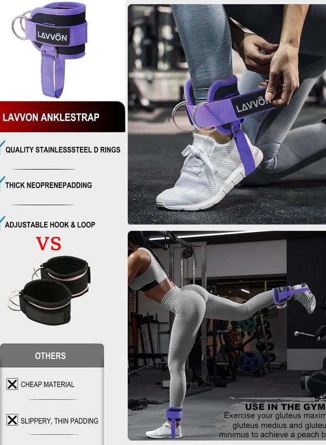LAVVON 7Pcs-Barbell Pad Set for Hip Thrust - Squat Pad, Bench Press Workout Foam Weight Lifting Bar Cushion,Gym Accessories for Women with Bar Bad,with Gym Ankle Straps,Hip Resistance Bands,Lifting Strap - Image 4