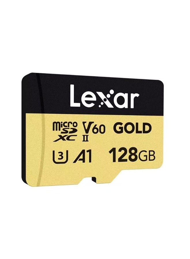 Lexar Industrial Store 128GB Lexar Gold MicroSDXC Card A1 V60 High Speed 4K Video Recording Memory Card for Dash Cam & Drone - Image 2
