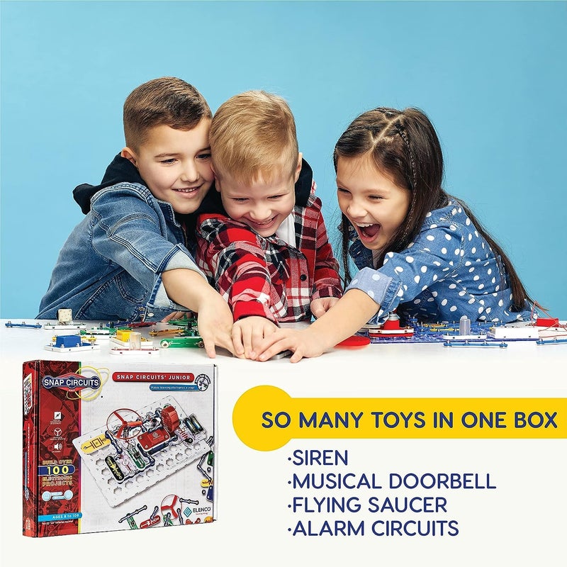 Snap Circuits Jr. SC-100 Electronics Exploration Kit, Over 100 Projects, Full Color Project Manual, 28 Parts, STEM Educational Toy for Kids 8 + - Image 3