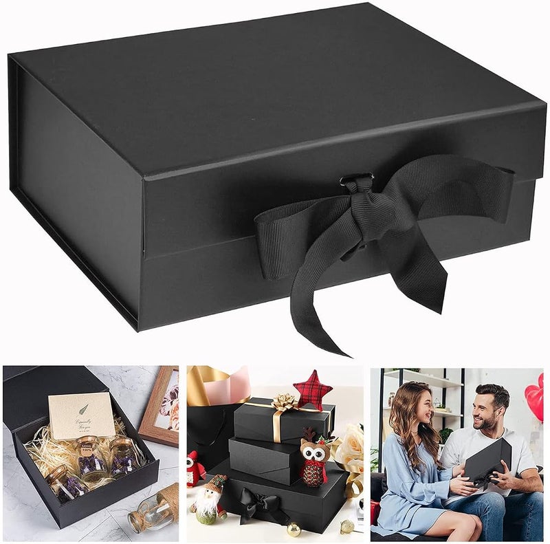 لاكيون صندوق هدايا مع رباط، أبعاد 23x17x7 سم، صناديق هدايا قابلة للطي - Image 1