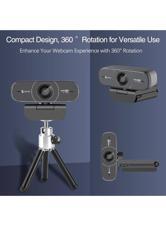Standard Webcam, FHD Resolution, Built-in Microphone, USB Port, Black, WB-1080 - Image 2
