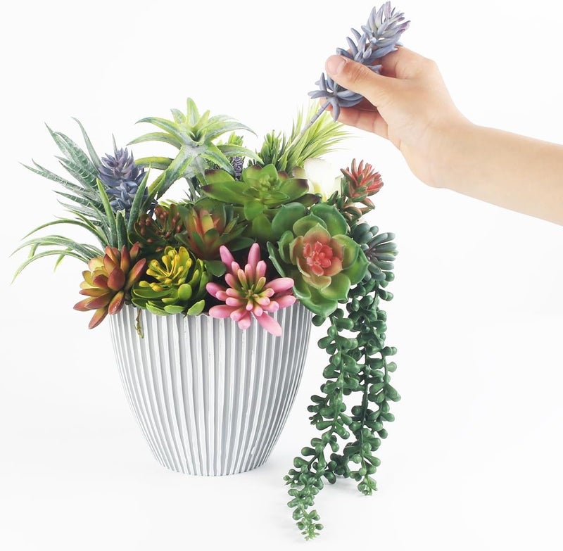 COTSEN 25 Pcs Artificial Succulent Plants Fake Succulents Assorted Unpotted Suitable for Office Garden Interior Decor - Image 4