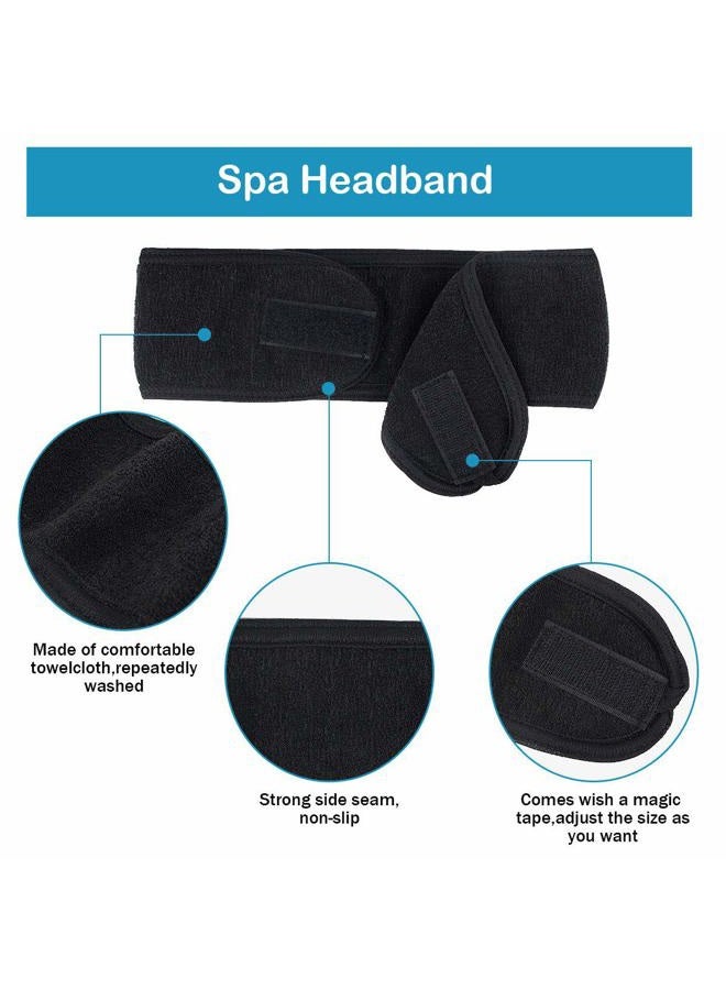 LADES Spa Facial Headband for Women | Adjustable Velcro, Soft Terry Cloth, Washable, Comfortable, Perfect for Makeup, Facials & Sleeping - Image 2
