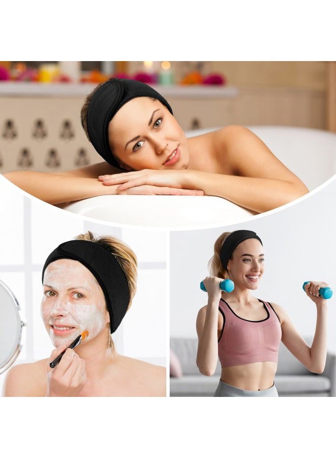 LADES Spa Facial Headband for Women | Adjustable Velcro, Soft Terry Cloth, Washable, Comfortable, Perfect for Makeup, Facials & Sleeping - Image 5