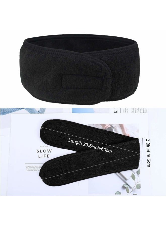 LADES Spa Facial Headband for Women | Adjustable Velcro, Soft Terry Cloth, Washable, Comfortable, Perfect for Makeup, Facials & Sleeping - Image 3