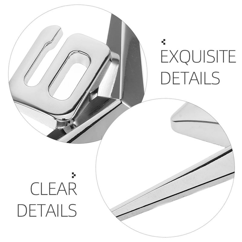 2Pcs Silver 3D Large Displacement Metal Emblem Badge Car Exterior Decoration Sticker - Image 4