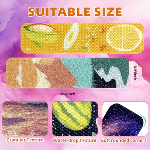 TOEMUR 96 Pcs Sensory Stickers with 2 Textured Surfaces - Adhesive Fidget Strips for Anxiety Relief & ADHD Support, Includes Storage Box - for Office, Classroom & Desk Use by Adults or Teachers (Personality) - Image 2
