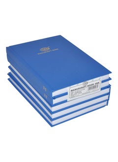 كتب مخطوطات FIS مقاس 8 مم مسطرة مفردة، (عبوة من 5 قطع × 192 ورقة) 4 أرواب، مقاس A5 (148 × 210 مم) - FSMNA54Q_5PC
