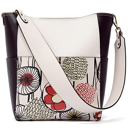 BROMEN Women Handbag Designer Vegan Leather Hobo Shoulder Bucket Crossbody Purse Printed Pattern - Image 1
