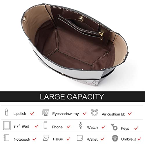 BROMEN Women Handbag Designer Vegan Leather Hobo Shoulder Bucket Crossbody Purse Printed Pattern - Image 5