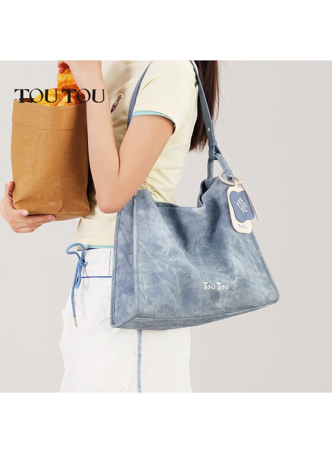 Toutou Women's Handbag, Contrasting Colors, Large Capacity, Versatile Commuter Tote Bag, Teacher's Day Birthday Gift For Girlfriend - Image 2