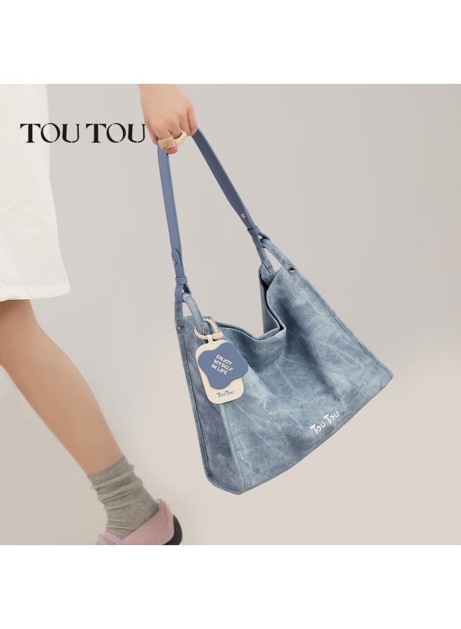 Toutou Women's Handbag, Contrasting Colors, Large Capacity, Versatile Commuter Tote Bag, Teacher's Day Birthday Gift For Girlfriend - Image 3