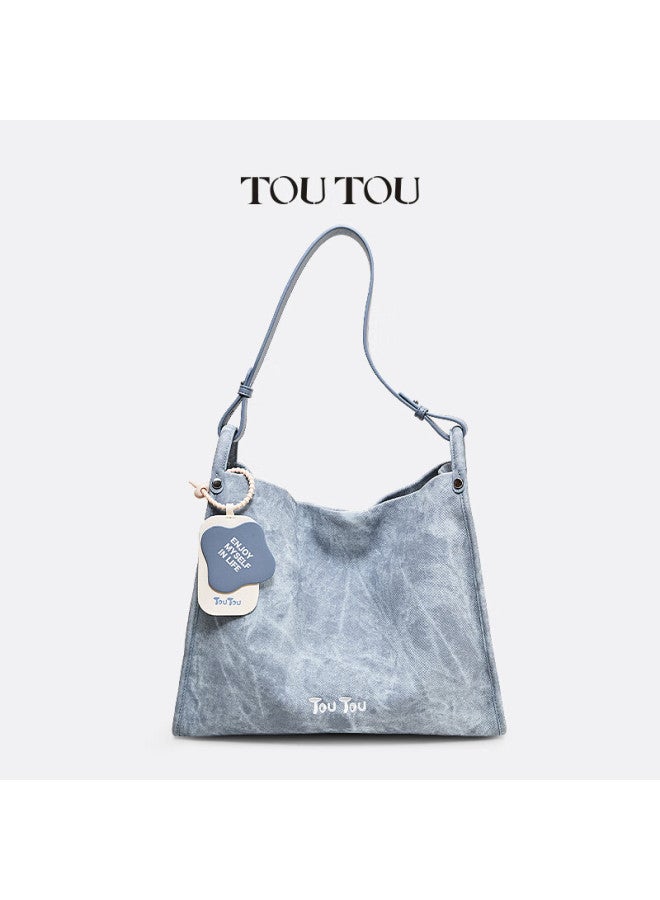 Toutou Women's Handbag, Contrasting Colors, Large Capacity, Versatile Commuter Tote Bag, Teacher's Day Birthday Gift For Girlfriend - Image 1