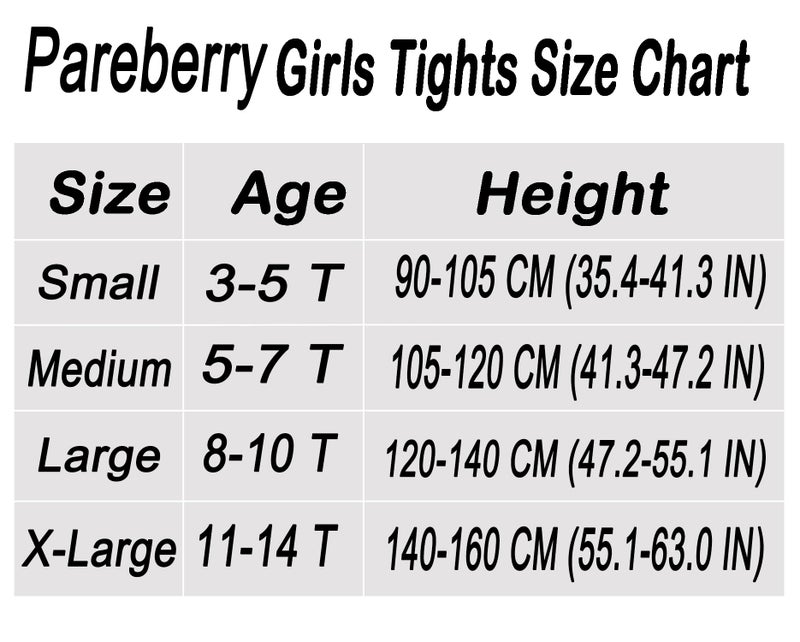 Pareberry Girl's Winter Fleece Lined Extra Thick Microfiber Soft Cozy Warm Tights for Kids Age 5-14 (US, Age, 5 Years, 7 Years, K02-White) - Image 4