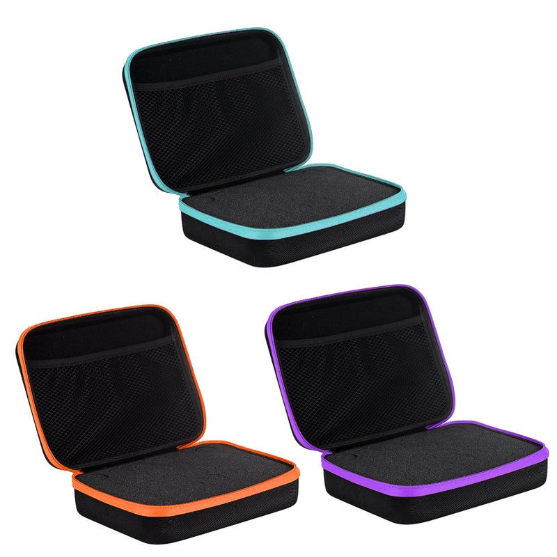 Essential Oil Storage Case XL Purple Hard EVA Material - Foam Handle For Easy Carrying Essential Oil Case for Travel Salon Yoga Massage Home Storage - Image 5