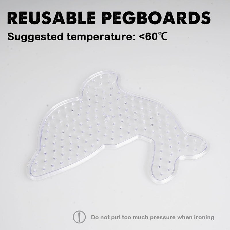 FUNZBO 20 pcs Pegboards for 5mm Fuse Beads Project - Vehicle Theme Include Fire Truck and Police Car for Arts and Crafts with Keychains, Hang Ropes and Tweezers, Gifts for Kids (Beads Not Included) - Image 4