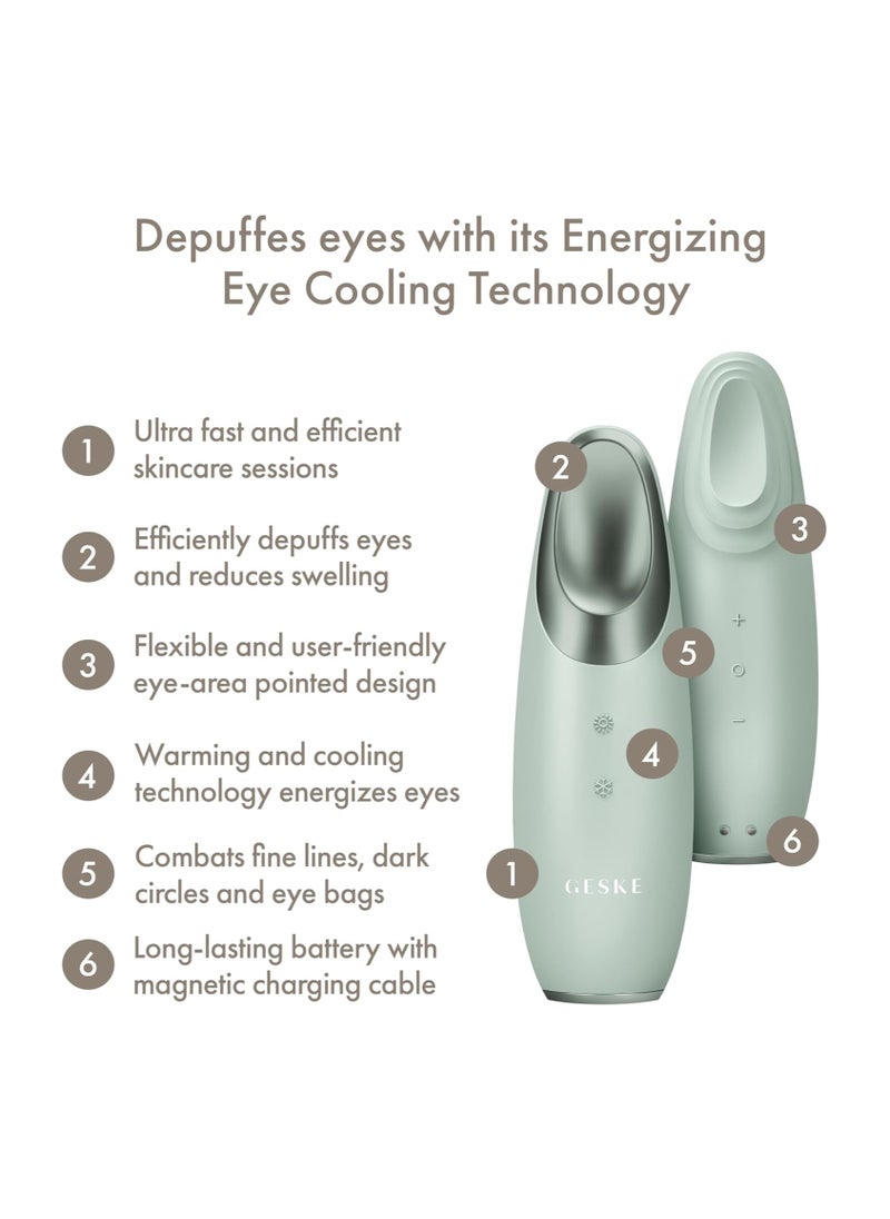 GESKE GESKE SmartAppGuided™ Warm & Cool Eye Energizer, 6 in 1, Eye Massager, Anti-Dark Circles Massager, Remove Bags and Slip-on Eyelids, Electric Eye Massage  - Image 2