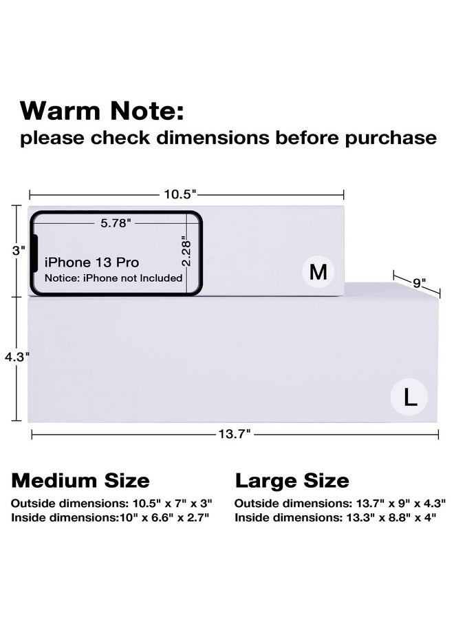 Aimyoo White Collapsible Gift Box With Magnetic Closure Lids 13.8X9X4.3 In, Large Bridesmaid Groomsman Proposal Boxes, Rectangle Present Box For Graduation Birthday Storage 1 Pack - Image 2