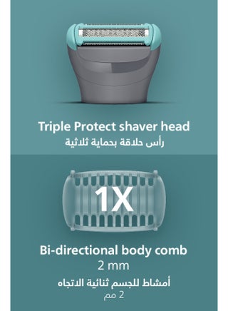 Body Groomer BG3470/15 | Trim & shave body hair | 100% showerproof | Skin-friendly | 2 mm comb | Up to 60 min cordless | Easy to clean grey - view 4