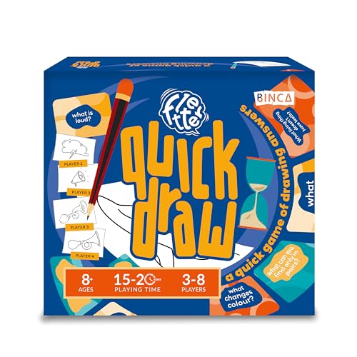 BINCA Board Game Fletter Quick Draw Fastpaced Drawing Game Fun for Kids Teens Adults Boosts Creativity Quick Thinking Perfect for Family Gamenight Gifts for Kids Ages 8 9 10 Up - Image 1