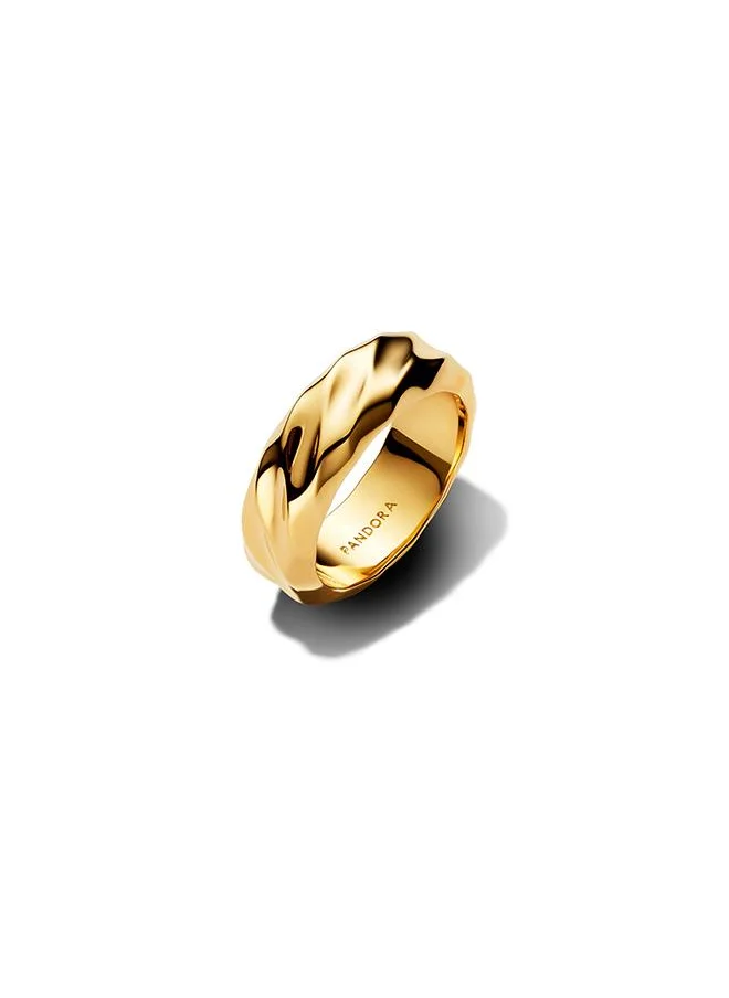 باندورا Rippled Wide Band Ring