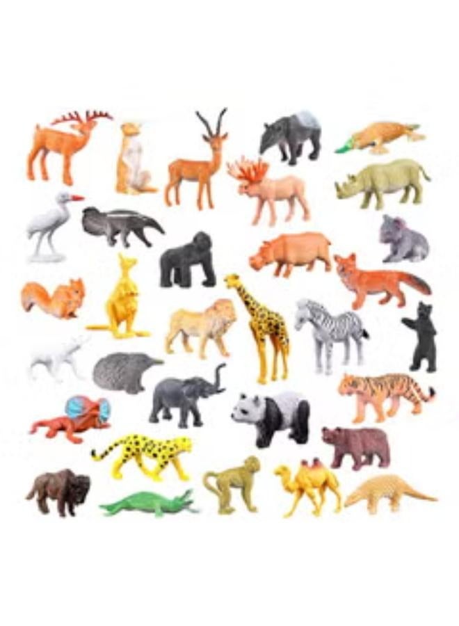 54-Piece Jungle Animals Figure Toys Set Non Toxic Multicolored 3+ Year cm - Image 2